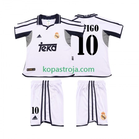 Billiga Fotbollströjor Real Madrid FIGO 10 2001 Retro Barn Hemma tröja 2002 Kortärmad